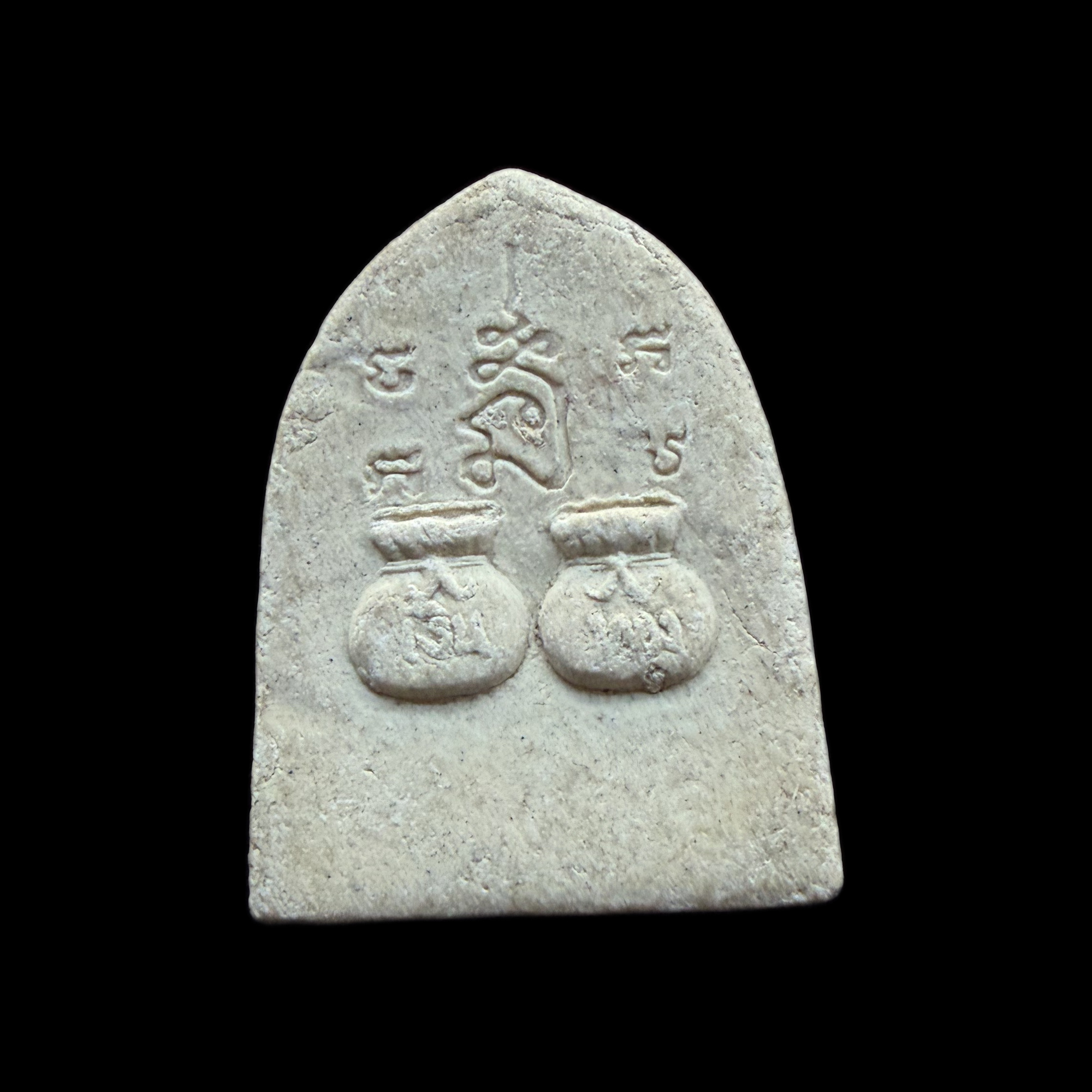 Nang Kwak — White Arched Twin-Pouch Back, back view