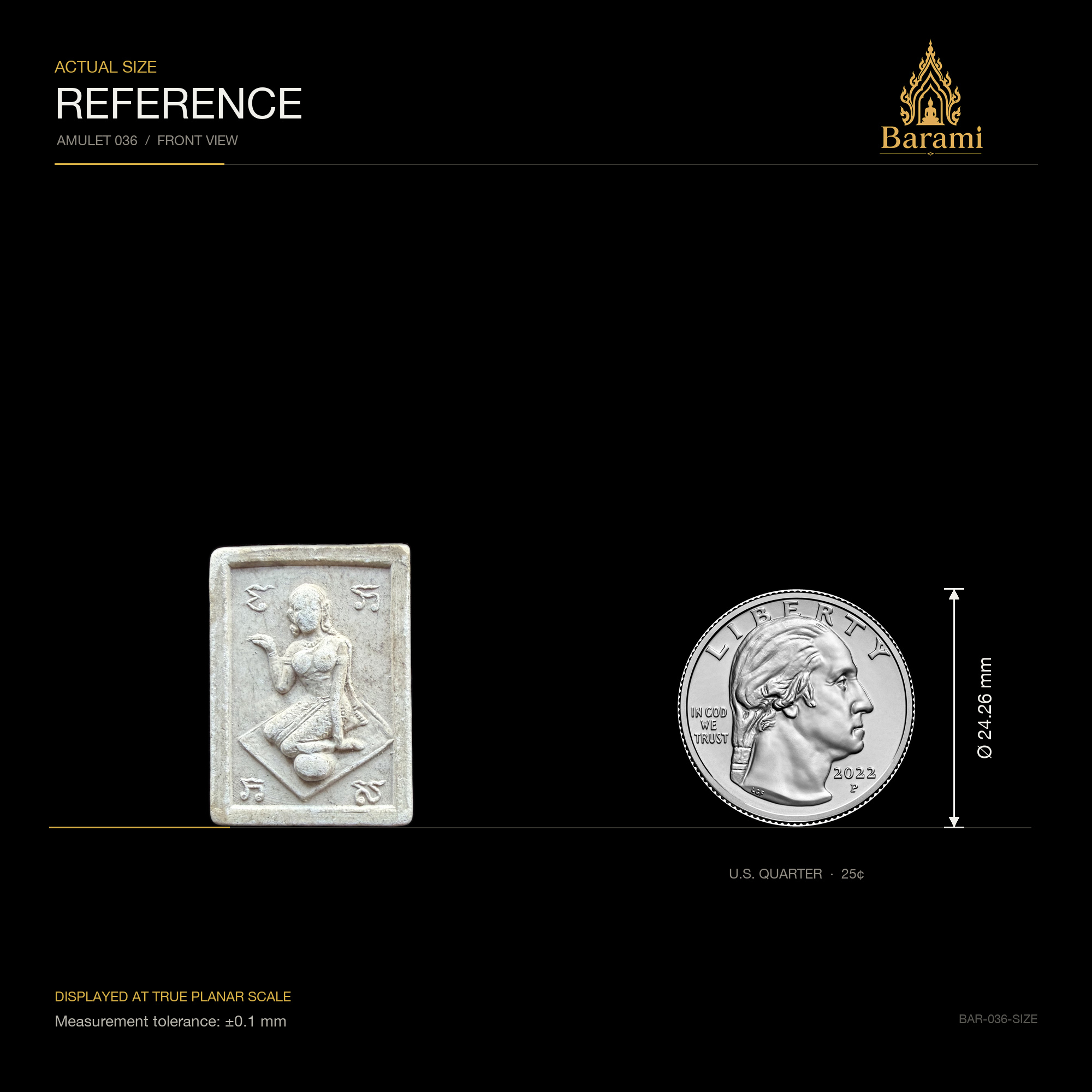 Nang Kwak — White Rectangular Relief, size reference